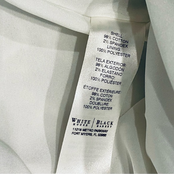 WHBM A line floral lined lace print pleated midi Skirt White & Black Size 6 - Picture 4 of 9